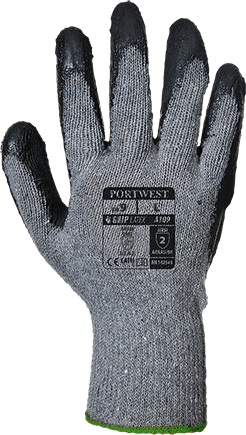 Gants anti-coupures - enduit latex noir A109, taille M, sachet individuel pour vente au détail_0