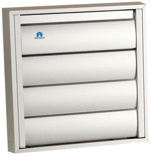 Grille de hotte 210x210mm en aluminium gris RAL9006 - RENSON 433 - Fixation invisible et design moderne_0