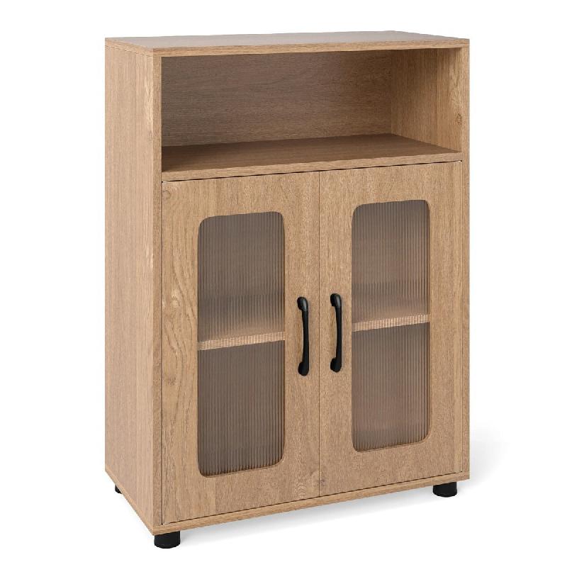 Helloshop26 - Armoire de salle de bain 60 x 30 x 83 cm avec étagère réglable et système anti-basculement style moderne en 20_0018914 - 3000232670603_0