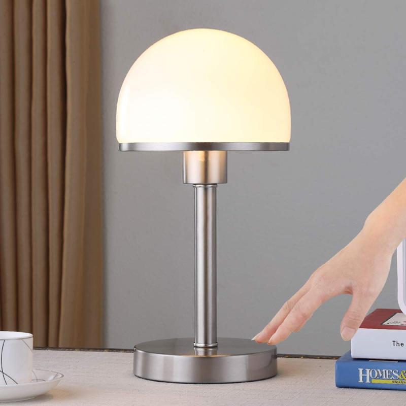 LINDBY LAMPE À POSER STYLÉE JOLIE ABAT-JOUR EN VERRE