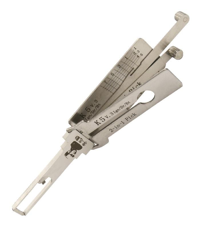 Lishi K5 - Crocheteur et décodeur 2-en-1 pour serrures automobiles Hyundai Kia 2016+_0