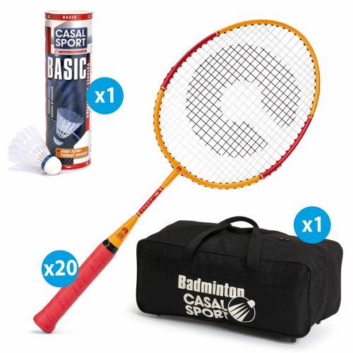 LOT DE 20 RAQUETTES CASAL SPORT INIT 4 + 1 SAC + 6 VOLANTS