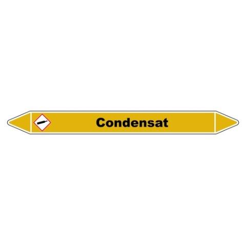 LOT DE 5 - MARQUEUR DE TUYAUTERIE - CONDENSAT - NFX 08-105 - VINYLE LAMINÉ 450 X 52 MM