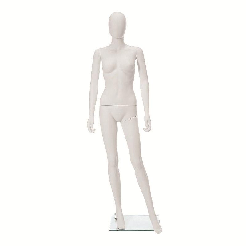 Mannequin femme jambe en avant blanc mat Polypropylène H180cm_0