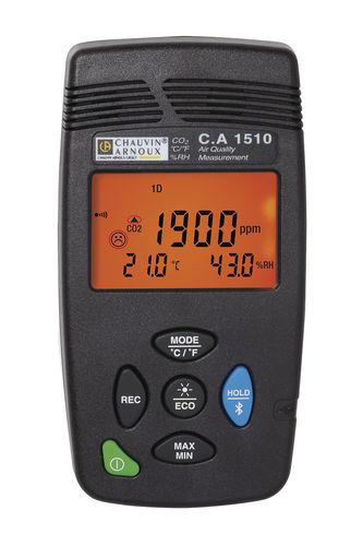 MESUREUR/ENREGISTREUR DE QUALITÉ DE L'AIR INTÉRIEUR CA1510 - USB, BLUETOOTH, PC, ANDR - CARCA1510-NOIR