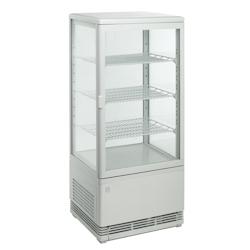 METRO Professional Vitrine réfrigérée GGC2078, plastique/verre, 42,8x 38,6x96 cm, 78 l, froid ventilé, étagères réglables, verre de sécurité,_0