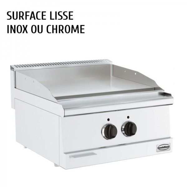 Plaque à snacker électrique série 600 Combisteel - 60 cm - 6 kW - surface lisse en chrome ou inox_0