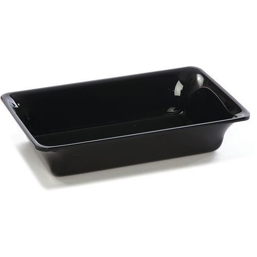PLAT EN PLEXIGLAS GASTRONORME 1/4 - 265X162X50 MM - NOIR