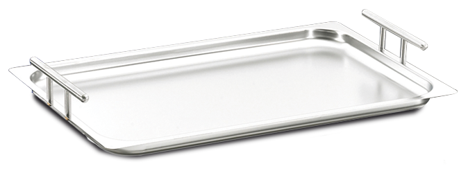 PLATEAU INOX AVEC POIGNÉE