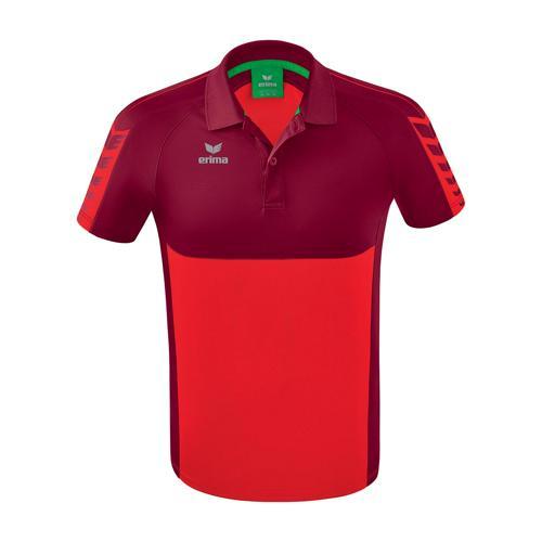 POLO HOMME - ERIMA - SIX WINGS ROUGE/BORDEAUX