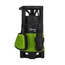 Pompe d'évacuation Eau chargée 400W Débit  8000L/h - câble 10m ITOOLS - noir 3760120106248_0