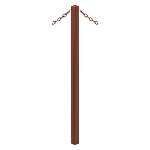 POTELET CARREFOUR Ø 60 MM CHAINES 2 ANNEAUX GALVA ASP CORTEN - PROCITY