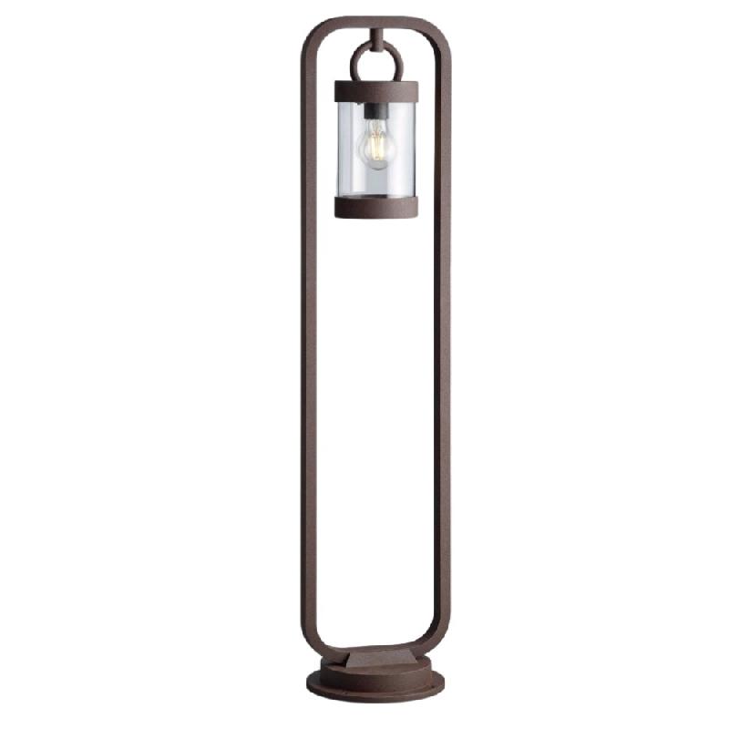 Potelet extérieur 1xE27, max. 28W, détecteur crépuscule, IP44, Rouille - Trio - Sambesi - marron 4017807413953_0