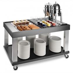 Chariot Buffet Cubic® Noir pour 4 Bacs GN 1/1 - Pujadas - 8421661904902_0