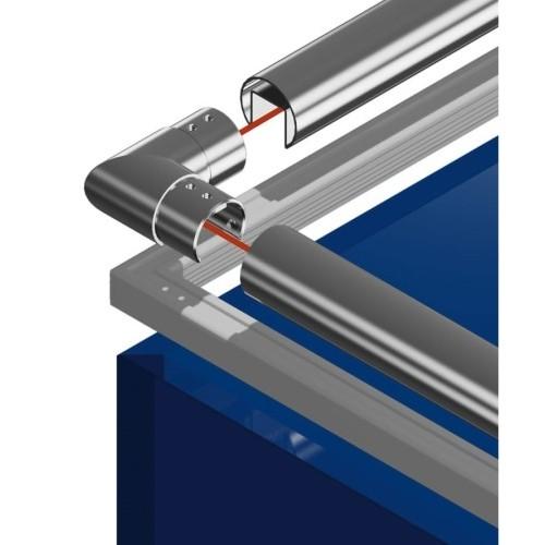 RACCORD MAIN COURANTE - ANGLE 90°- ROND - DIAMÈTRE 42,4 MM - INOX 316 DESIGN PRODUCTION