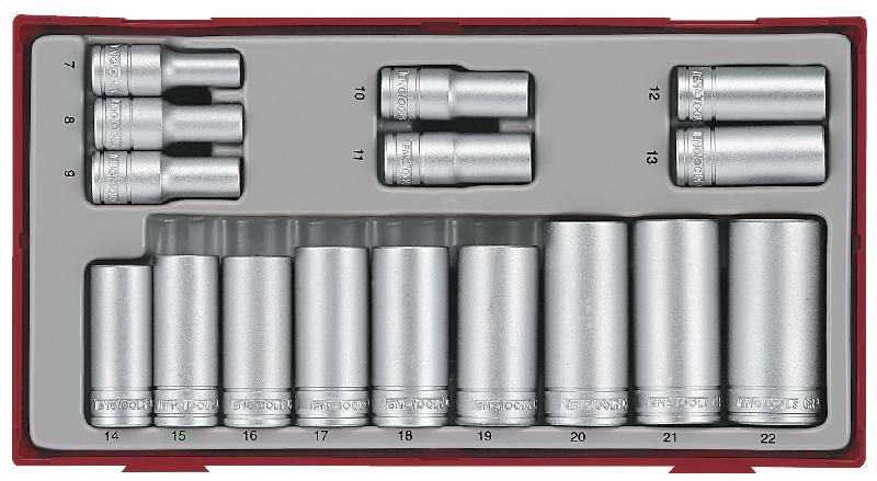 SET DE DOUILLES 3/8 16 PCS TRAY TC TENG TOOLS TT381612