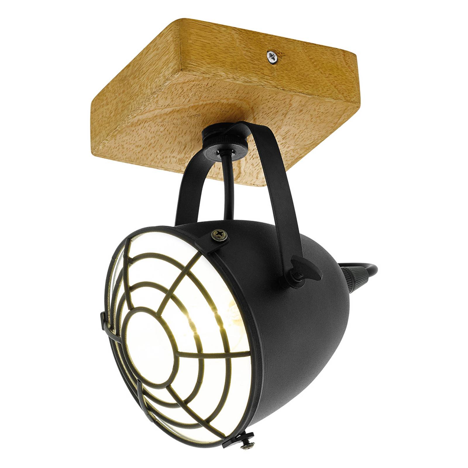 EGLO SPOT POUR PLAFOND GATEBECK, BOIS ET MÉTAL, 1 LAMPE