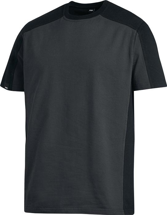 T-shirt MARC taille L anthracite/noir - 100 % coton filé continu - FHB_0