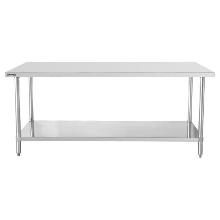 Table inox de travail (L)800 x (P)600 x (H)850 mm, avec étagère basse_0