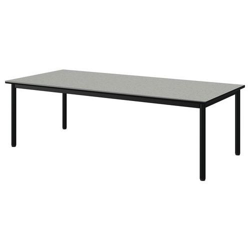 TABLE MALIBU 180X80 T2 4P STRA ISOS GRIS 1400/NOIR NOIR 9005