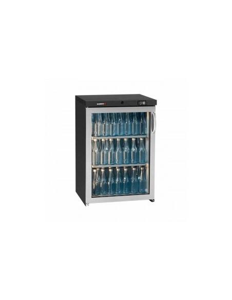 Vitrine de présentation Gamko 1 porte vitrée inox - Référence LG3/150LGCS - 140L, éclairage LED, thermostat digital_0