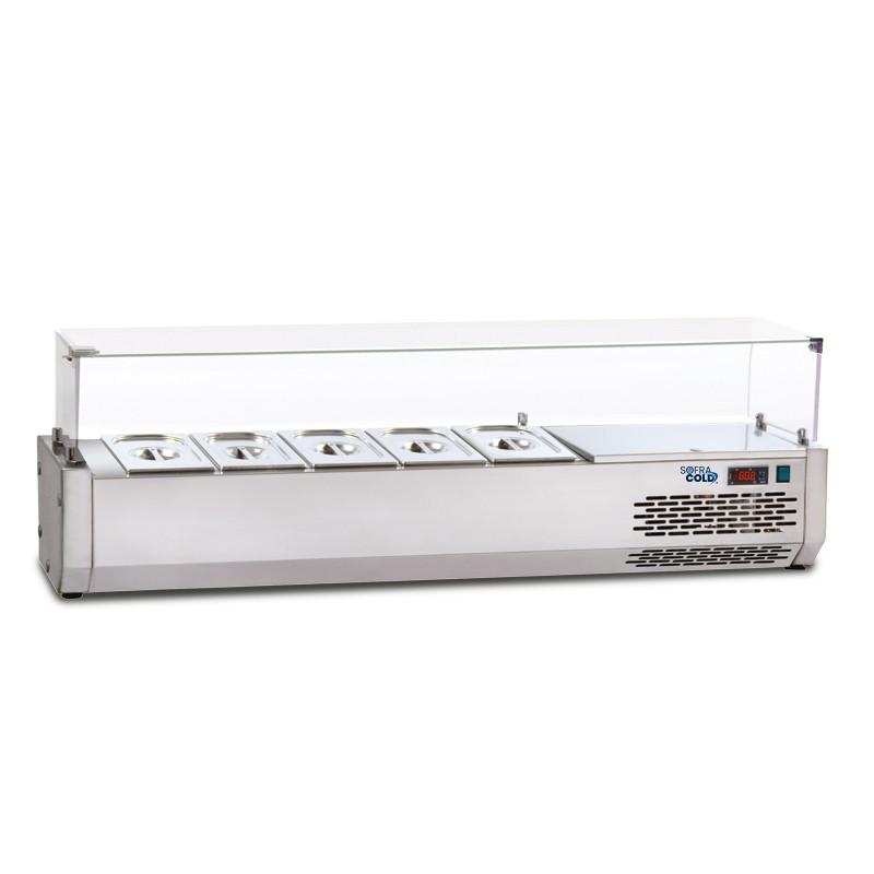 Vitrine réfrigérée pour tables à pizza 4 GN1/3 SOFRACOLD Sofraca_0