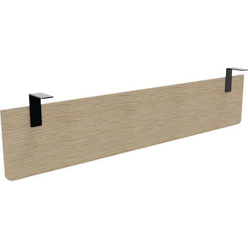 VOILE DE FOND POUR BUREAU LARGEUR 180 CHÊNE EQUERRE NOIRE - BURONOMIC