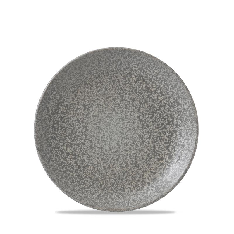 ASSIETTE PLATE ROND GRIS PORCELAINE Ø 16,5 CM EVO ORIGINS DUDSON