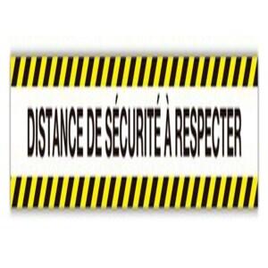Apli Signalisation adhésive Distance de sécurité, jaune/noir/blanc - 8410782186014_0