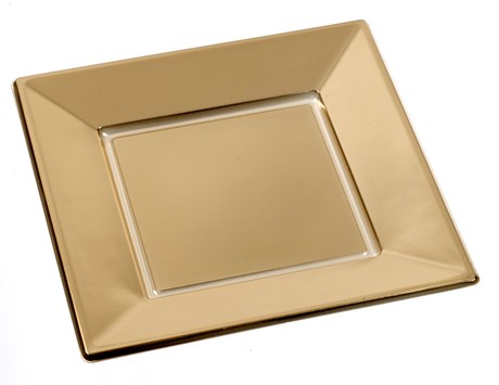 ASSIETTE JETABLE PLATE SOLIA DORÉE 23 X 23 CM (VENDU PAR 288)