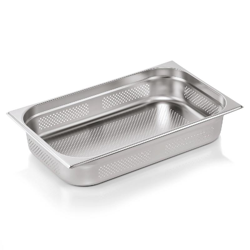 Bac inox perforé fond et côtés GN 1/1 H 100 mm 13 ltr GN ESSENTIALS lot de 6 - Was Germany - multi-matériau 4044925165969_0