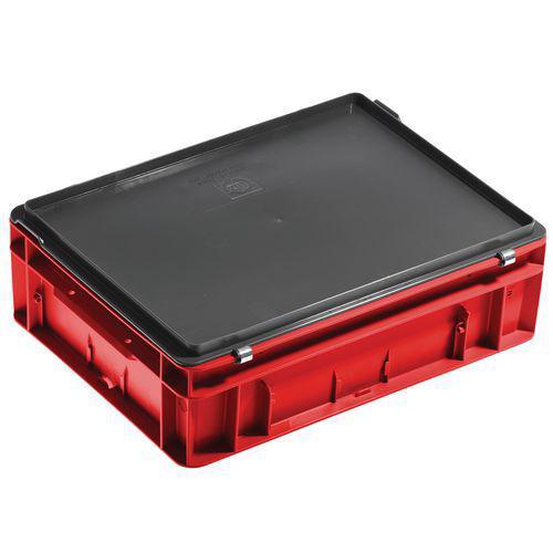 BACS À COUVERCLE RAKO ROUGE - 400X300MM - 10 À 60 L
