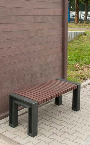 Banc public robuste et stable en trois parties UENO - Longueurs 130 et 180 cm - Assise monobloc avec armature interne - ADS Equipements EURL_0