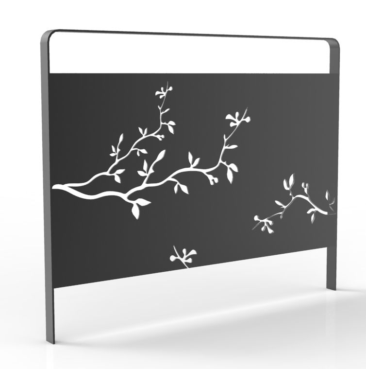 Barrière arborescence - France Urba - 150 cm - Design épuré - Motif végétal_0