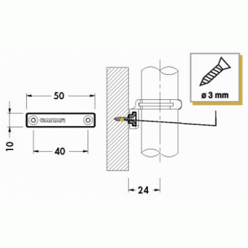 BASES PLASTIQUE 224-FIXATION VIS DIAMÈTRE 3 MM-800 PIÈCES CAMAR