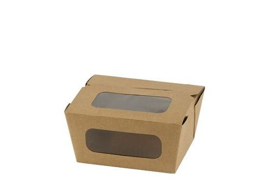 Boîte en carton M avec fenêtre - Bio Futura - 750 ml - biodégradable et compostable - longueur : 90 mm - KRSB0650-NK_0