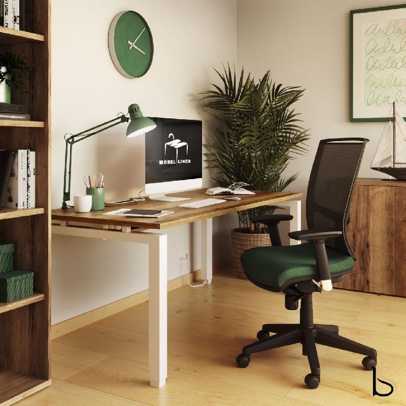 Bureau droit ECO - Mobel linea - 140, Poirier_0