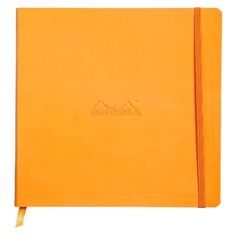 Cahier souple Rhodiarama orange 190x250 / B5, 160p./80 feuilles ivoire 90 g/m², dot grid - orange 117565C_0