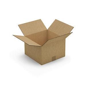 CAISSE CARTON BRUNE DOUBLE CANNELURE RAJA 30X30X20 CM