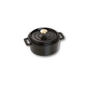 COCOTTE EN FONTE RONDE 12 CM NOIR MAT - STAUB - FONDAMENTALES