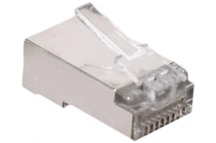 Connecteurs RJ45 (8P8C) pour téléphonie - contacts dorés 3µ - compatibles réseau jusqu'à 10Mhz - sachets de 10 ou 100 pcs_0