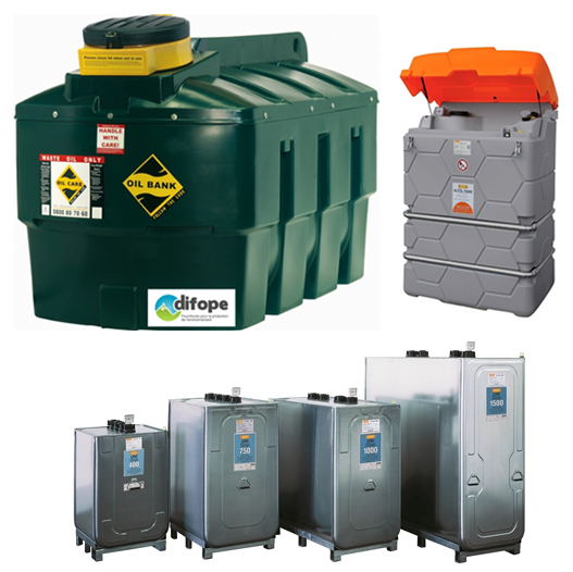 Cuves à huiles usagées - 400 à 2500L - Polyéthylène ou acier - Double paroi_0