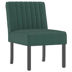 Décoshop26 - Chaise sans accoudoirs en velours vert foncé avec coutures verticales DEC026279 - 3000255730568_0