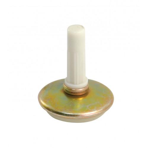 PATIN DÔME - POUR PIED - DOUILLE AXE DE 10 MM - BICHROMATÉ AVL
