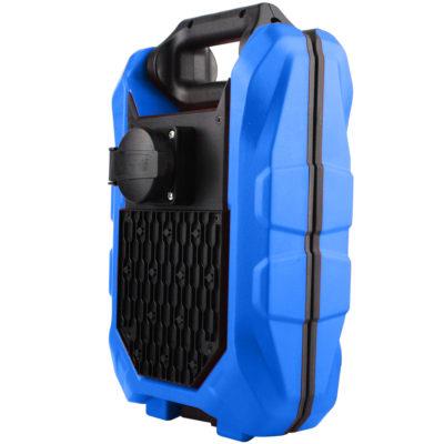 Double projecteur de chantier professionnel filaire 2x20W - coque renforcée en PVC IK08 - rotation 290°_0