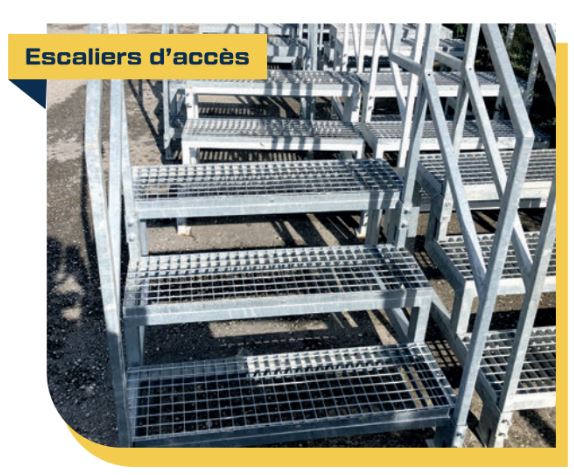 Escalier droit avec rampe