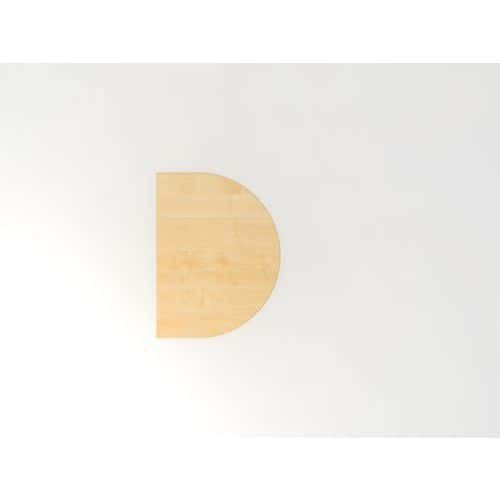 EXTENSION DE TABLE DEMI-CERCLE SÉRIE J-60X80CM-GRIS-ARGENT - HAMMERBACHER