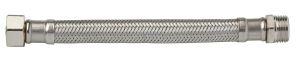 Flexible inox F3/8xM10x1 LG37 DN8 - Pour installations sanitaires - Certifié ACS, AENOR, CSTBat - Réf. : flexsanitmf3810_0