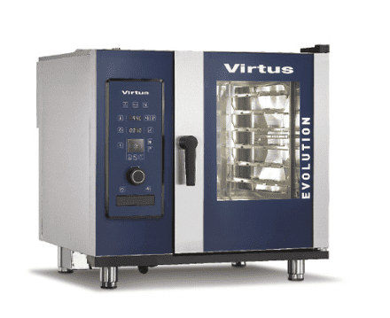 Four à convection gaz+vapeur directe+syst. Autonettoyage 6xGN1/1 VIRTUS AIC0076/FN_0