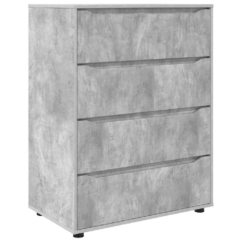 Helloshop26 - Armoire de rangement lot de 2 rectangulaire pratique 80 x 48 x 105 cm en bois d'ingénierie gris béton 02_0056179 - gris Bois massif 30_0